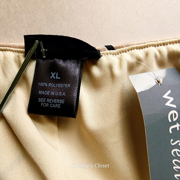 Vtg Wet Seal Satin Camisole Slip Top‎ Champagne/Black XL|NWT 90s Y2K - Picture 13 of 13
